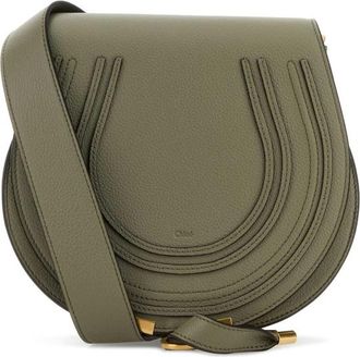 Chlo&eacute; Sage Green Leather Marcie Crossbody Bag