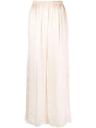 Forte_Forte Geruite palazzo broek - Beige