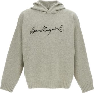 Maison Margiela Wollen Hooded Sweater - Heren - Hoodies - Beige - L - Wol - Hoodies & sweatvesten