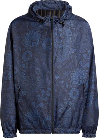 Etro Windjack met paisley-print en bloemenprint - Blauw
