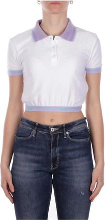 GCDS Polo - Dames - Polos - Wit - M - Polyester - Tops