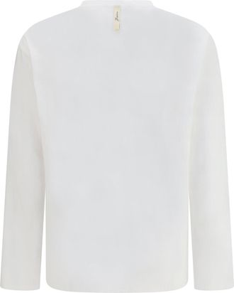 Jacquemus Mens Long Sleeve T-Shirt White Cotton; True Hemp T-Shirts And Polos