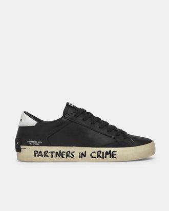 Crime London DISTRESSED GRAFFITI JET BLACK