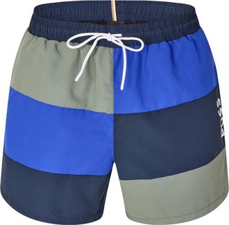 HUGO BOSS Heren Colour Block zwembroek (Donkerblauw)