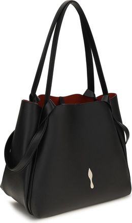 Christian Louboutin Womens Small Bettina Tote Bag Black Calf Leather Bos Taurus Shoulder
