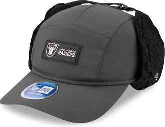 New Era Mens Charcoal Las Vegas Raiders 2025 Sideline Cold Weather Runner Dog Ear Adjustable Hat