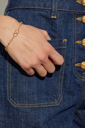 Valentino Garavani Bracelet With Logo, Womens, Gold