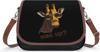 Generic Cute Giraffe Glasses Whats Up Fashion Womens Crossbody Bags Novelty Handbag Shoulder Bag Purse