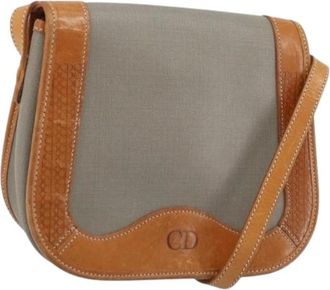 Dior Pre-owned Cross Body Bags, female, Gray, Size: ONE SIZE Pre-owned Vintage Plastic Shoulder Bag