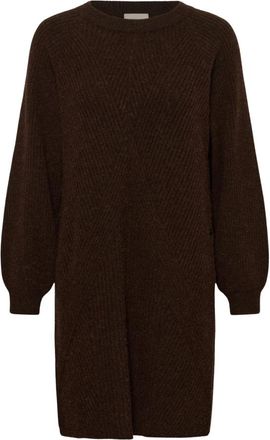 Cream Gebreide Jurk - Dames - Kleedjes - Bruin - XL - Kleedjes