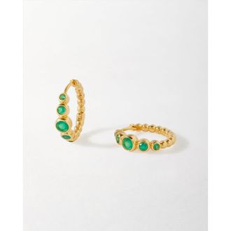 Edge of Ember Serena Green Onyx Hoop Earring at Nordstrom