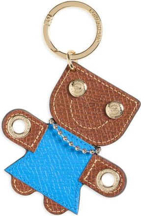 Longchamp Les Champs Leather Key Ring in Azure at Nordstrom