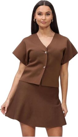 Notre-V Truien & Vesten, Dames, Bruin, XS, Nv-Fumie Knit Sweater
