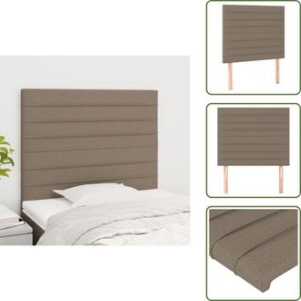 vidaXL Testiera letto in legno - vidaXL Testiera per letto tortora 90x5x118/128 cm in tessuto