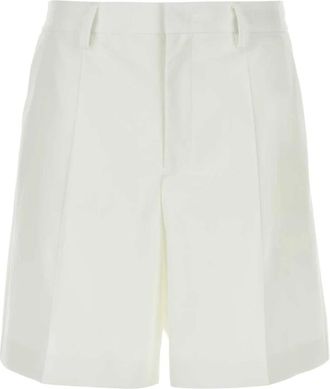 Valentino Garavani Bermuda Shorts - Heren - Korte Broeken - Wit - L - Wol - Korte Broeken