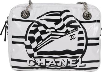 Chanel Camera White Vinyl Shoulder Bag (Pre-Owned)