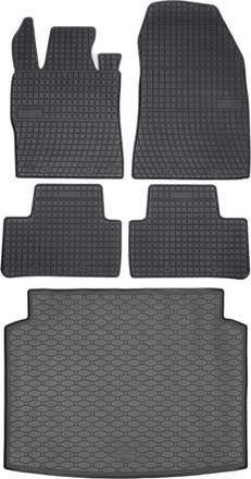 OEM Juego De Alfombrillas De Goma Para Peugeot 308 Iii Hatchback A Partir De Diciembre De 2021 + Alfombrilla Para El Maletero
