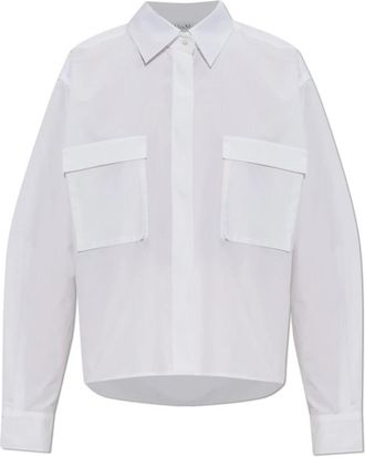 Max Mara Tenue Shirt - Dames - Overhemden - Wit - L - Katoen - Overhemden
