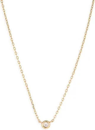 Astrid & Miyu Crystal Pendant Necklace in Gold at Nordstrom