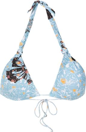Clube Bossa Rings floral-print bikini top - women - Polyamide/Elastane - GG - Blue
