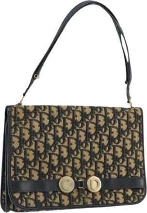 Dior Pre-owned Shoulder Bags, female, Multicolor, Size: ONE SIZE Pre-owned Vintage Trotter Canvas Shoulder Bag