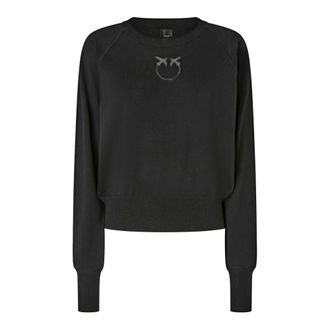 Pinko Pinko, Dames, Truien, Zwart, Maat: L Wol