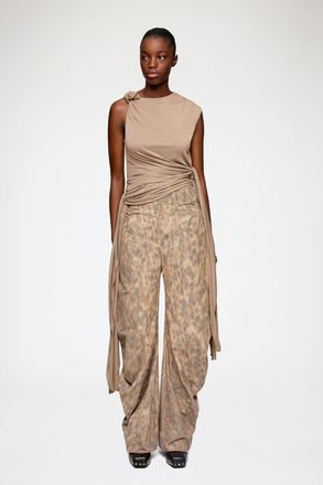 Ganni Burro Trousers in Printed Cotton - Size 34 Organic