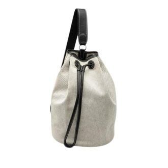 Herm&egrave;s Pre-owned Bucket Bags, female, Gray, Size: ONE SIZE Pre-owned Canvas Bucket Backpack