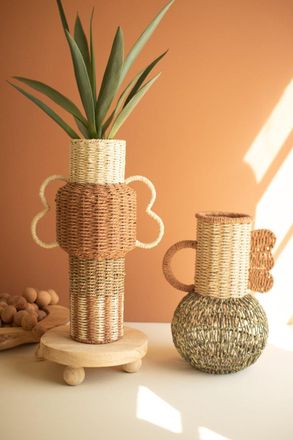 Kalalou Set Of Two Twisted Paper Urns