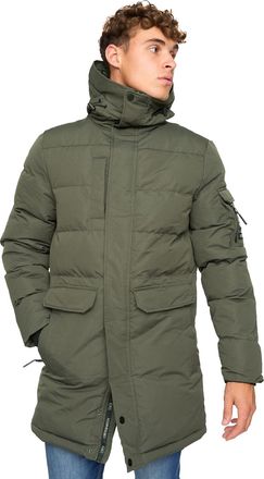 Crosshatch Milwaka Long Jacket Mens - Green - Size 2XL