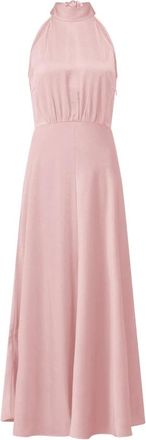 Sams&oslash;e & Sams&oslash;e Elegante A-Lijn Neckholder Jurk - Dames - Maxi kleedjes - Roze - XL - Kleedjes