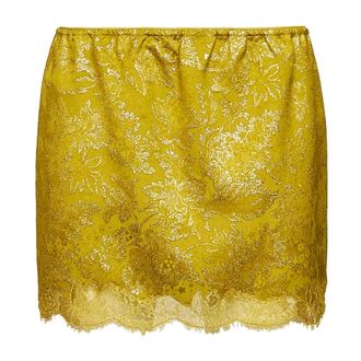Saint Laurent Dames, Rokken, Geel, Maat: XS Zijde