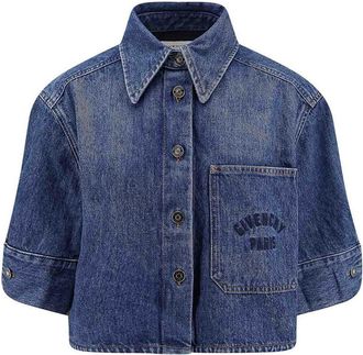 Givenchy Cocoon Shirt In Denim Blue