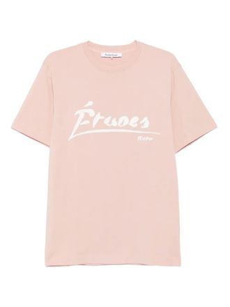 Études Studio The Regular Signed organic cotton T-shirt - men - Organic Cotton - L - Pink