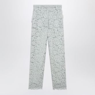 Dolce & Gabbana Ice blue lace trousers