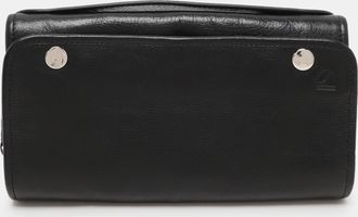 Aspinal of London Black Leather Travel Organizer Clutch