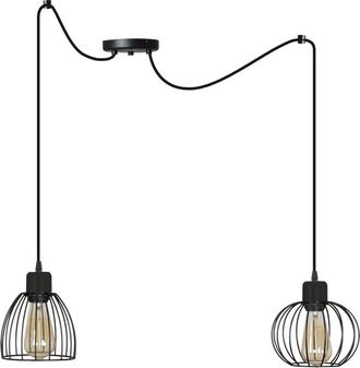 OEM L&aacute;mpara Colgante Loft Spider En Blanco Y Negro, Varias Pantallas