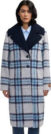 Scotch & Soda Scotch & Soda Womens Alida Wool Overcoat With Detachable Sherpa Collar