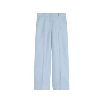 Max Mara Wide Trousers, female, Blue, Size: XL Wide Trousers