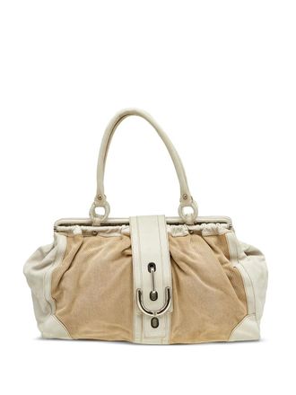 Tod's Canvas shopper met leren afwerking - Beige