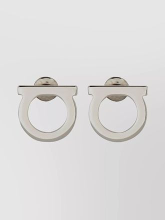Ferragamo polished finish hook earrings