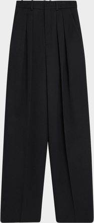 Saint Laurent Pleated Wide-Leg Trousers