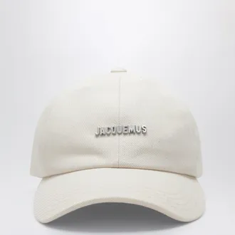 Jacquemus Cappello da baseball bianco con logo