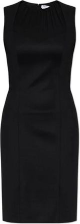 Alexander McQueen Kleedjes, Dames, Zwart, S, Wol, Fitted Silk Dress