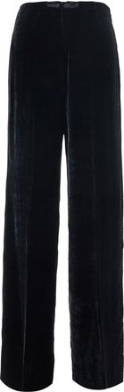 P.A.R.O.S.H. Womens Trousers Oversized Velvet Black Viscose