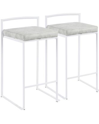 LumiSource Set Of 2 Fuji Counter Stools