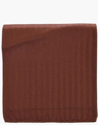 Corneliani Solid Color Pocket Square with Chevron Motif size Unica