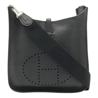 Herm&egrave;s Pre-owned Vintage Leren Schoudertas - Dames - Pre-owned - Zwart - Maat: ONE Size Leer