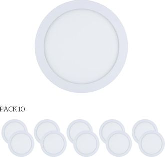 Forlight Forlight - Easy Circular - 10 Downlights Con Led Integrado 3000k Para Iluminar Hacia Abajo On/off &Oslash;30cm Color Blanco