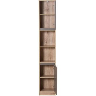 HOMCOM Scaffale Salvaspazio per Bagno in Legno con 2 Armadietti e 6 Ripiani - Homcom